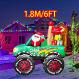 Inflatable Toys Christmas Style Vehicles Decorations Model Built-in LEDs Party New Year Outdoor Ornament Xmas Garden Decor Props