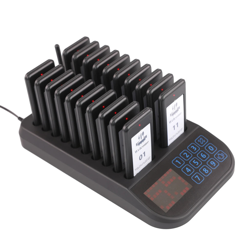 Wireless Restaurant Pager System Touch Panel Wireless Calling System Food Pager Guest Paging System for Coffee Shop Bar