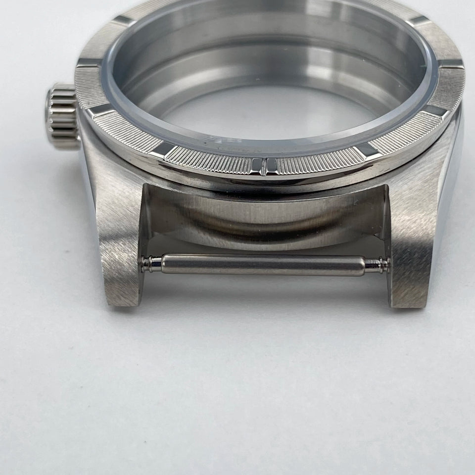 New arrivals 36mm watch case Engine Turned BEZEL for AK Parts Replacemet Fits 28.5mm Dial NH35/36 Movement Modification Parts
