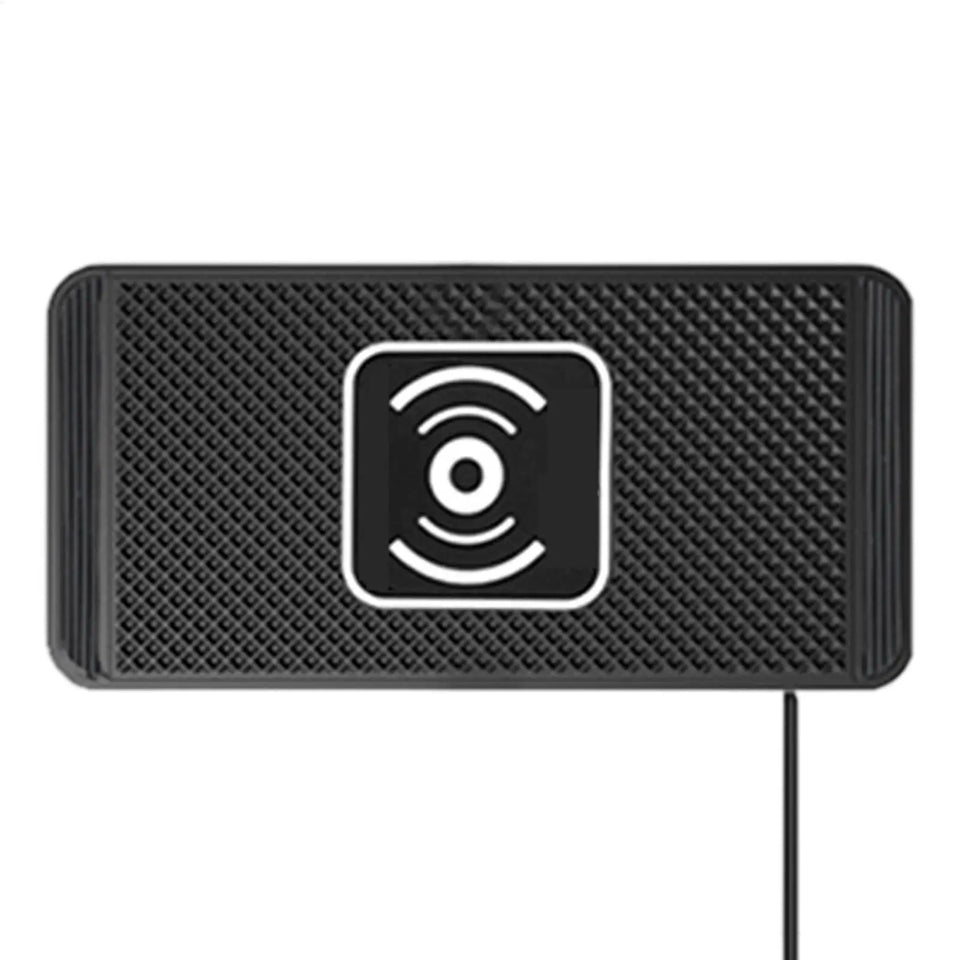 Wireless Phone Charger Wireless Car Charger Pad For Car 39 Inch Cable Automatic Sensing Non-Slip Charging Mat For Phone Vehicle