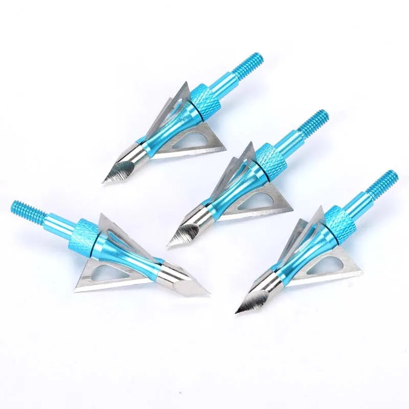 3pcs Hunting Broadhead 100gn-150gn ArrowHead Arrows Points for Compound Recurve Traditional Bow Crossbow Hunting Archery Outdoor