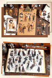 50pcs Kawaii Girl PET Sticker pack DIY Scrapbooking Decor Photo Album Creative Stationery Collage Materials Stickers
