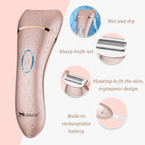 Surker Electric Bikini Trimer Shaver Women: 2 in 1 IPX7 Waterproof Wet & Dry Use Body Hair Trimmer and Facial Hair Remover