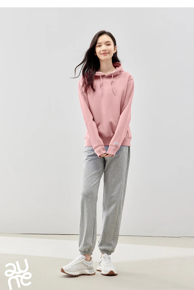 Women Plush Hoodies Sweatshirt 2024 Autumn Long Sleeve Loose Hooded Sweatshirt Versatile Leisure Multicolor Warm Pullover Tops