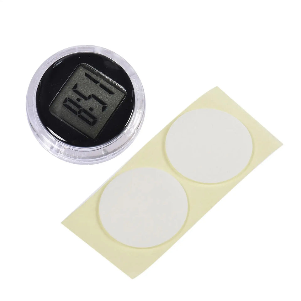 Mini Digital Motorcycle Clock Electronic Clocks Electronic Watch LCD Display Digital With Self-Adhesive Bracket Electronic Clock