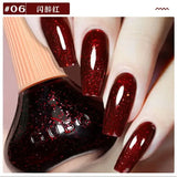 New Oily Gel Nail Polish Glitter Sparking Autumn Winter Milk Coffee Color Varnish No Bake Quick Dry Nail Art Salon Nail Polish