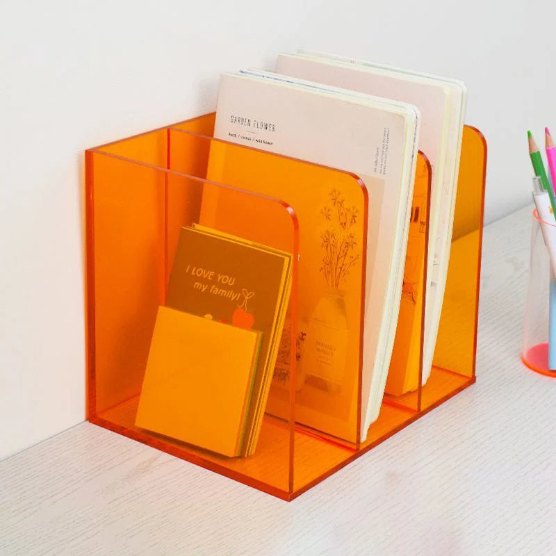 Acrylic File Organizer for Desk,File Holder for Home Office,Book Organizer for Letter,Document,Notebook,Binder,Purse,Mail