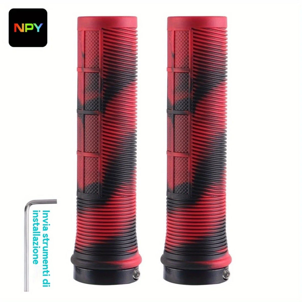 NPY Bicycle Handles Mtb Rubber Lock-on Grip Shockproof Non-slip Mountain/Road Bike Handle Cover Folding Balance Bike Accessories