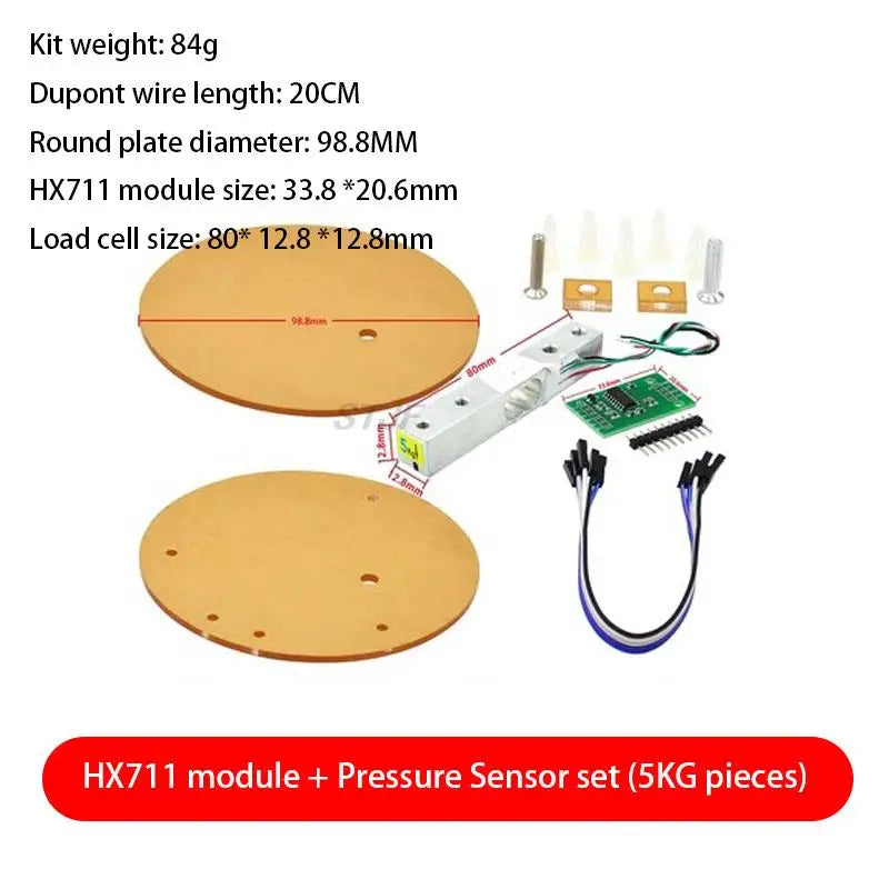 Digital Load Cell Weight Sensor HX711 AD Converter Breakout Module 1KG-20KG Portable Electronic Kitchen Scale for Arduino Scale