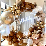 100Pcs Dark Brown Balloons Kit 5/10/12/18" Khaki Coffee Latex Balloon Garland Birthday Baby Shower Wedding Party Decoration