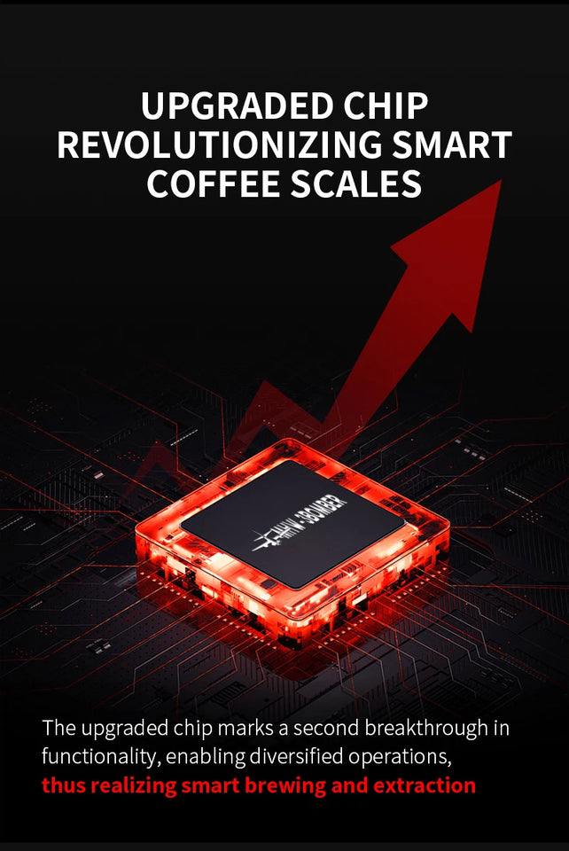 MHW-3BOMBER Digital Kitchen Coffee Scale 2000g/0.1g High Precision Cyclic Rechargeable Electronic Scale Home Barista Accessories