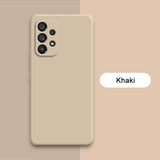 Official Square Liquid Silicone Phone Case for Samsung Galaxy A13 A23 A33 A53 A73 5G Soft Waterproof Mobile Back Covers Carcasas