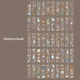 Mr.Paper 50Sheets/Book Fairy Tale Theme Die-cut PET Sticker Book DIY Journal Supplies for Phone Case Envelope Calendar Cup Decor