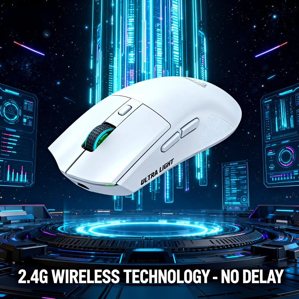 2026 NEW Gaming Mouse 3-Speed DPI Esports Wireless Ergonomic Design Gaming 2-mode Connection Magnetic Charging Dock RGB Lighting