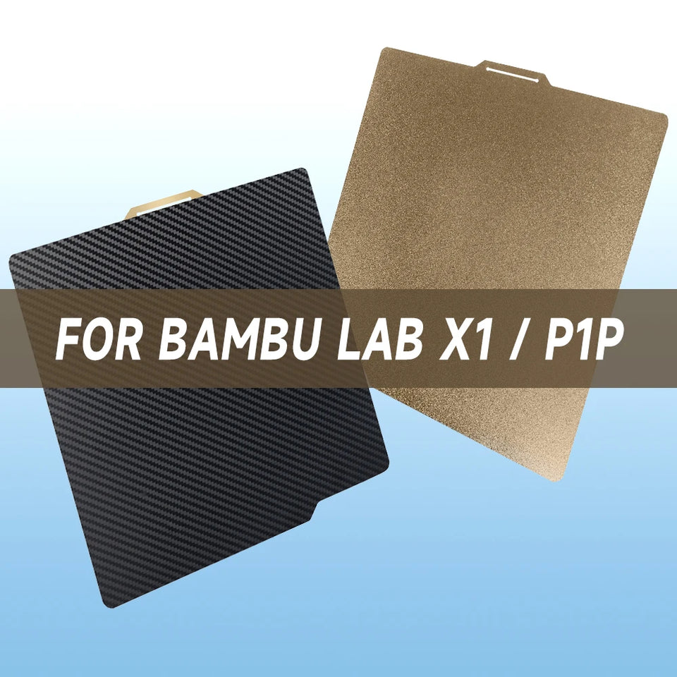 For Bambu Lab P1S P2S Build Plate A1 X1C Pei Texture 257x257 H1H PEY Peo Sheet Spring Steel For Bambulabs X1 Carbon Bambulab P1P