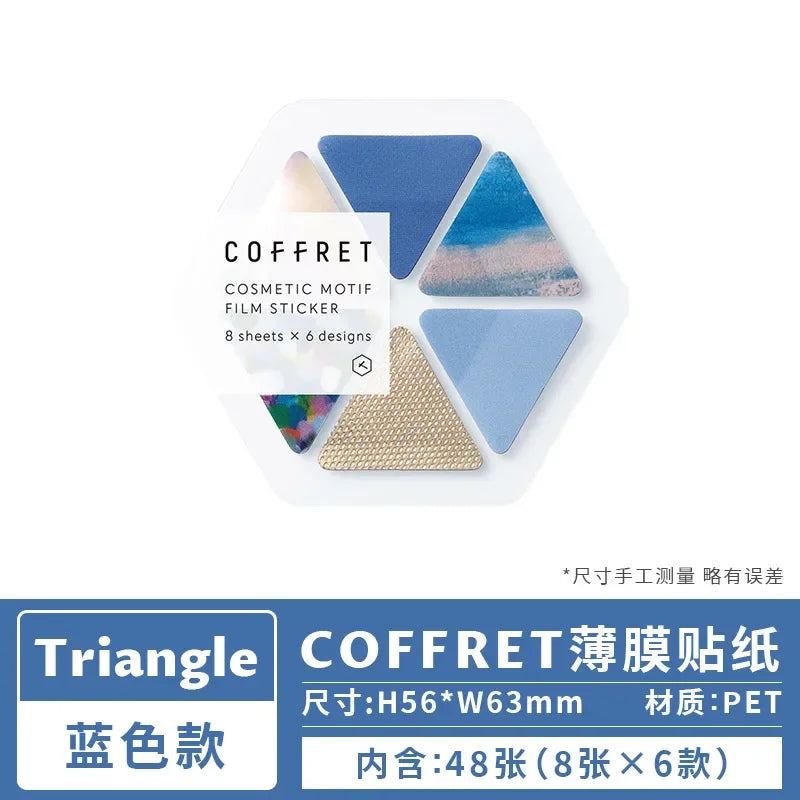 Japan Kingjim COFFRET Beauty Collection Label Sticker Colorful Translucent Creative Pattern Advanced Decoration Collage Bookmark