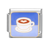 Cute Cats Flowers Planet Coffee Milk Cake Mountain Italian Charm Links Fit 9mm Stainless Steel Bracelet DIY Jewelry Making Gifts