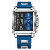 LIGE Fashion Square Digital Watch Men Casual Sports Waterproof Men's Quartz Wristwatch FOXBOX Top Brand Luxury Chronograph Watch