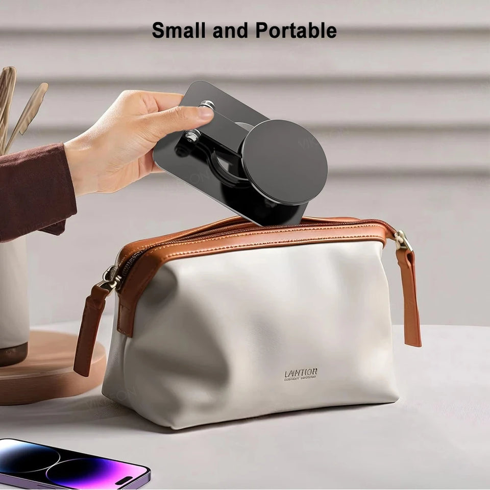 Folding Phone Holder Desktop Magnetic Phone Stand 360° Rotation Desktop Cell Phone Stand For iPhone 16 15 14 13 12 Pro Max Mount