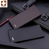 Men's PU Leather Long Clutch, Thin Business Card Holder, Men's Wallet, Brown, Black, Coffee, Pocket Coin Purse, Fashion 2024