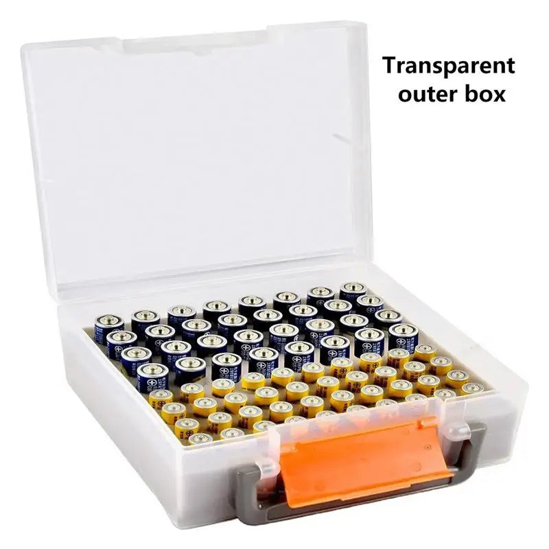 Battery Organizer Holder -Holds 72 AA AAA Batteries Battery Box Case Garage Container Home Drawer Organization Dispenser Holder