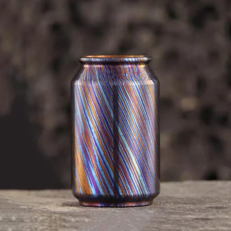 Titanium Alloy Cola Can Titanium Holy Grail Paracord Beads Knife Lanyard Bead Fidget Spinner Push Slider EDC Accessories