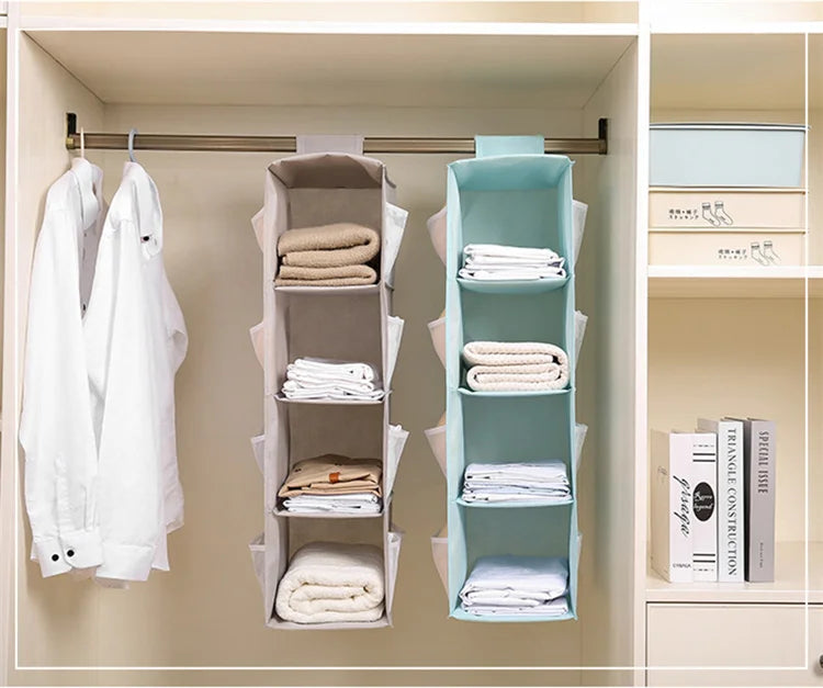 Hanging Storage Closet Clothes Organizer Wardrobe Jeans Sweater Pants T-shirt Home Bedroom Cabinet Organization Dressing Room