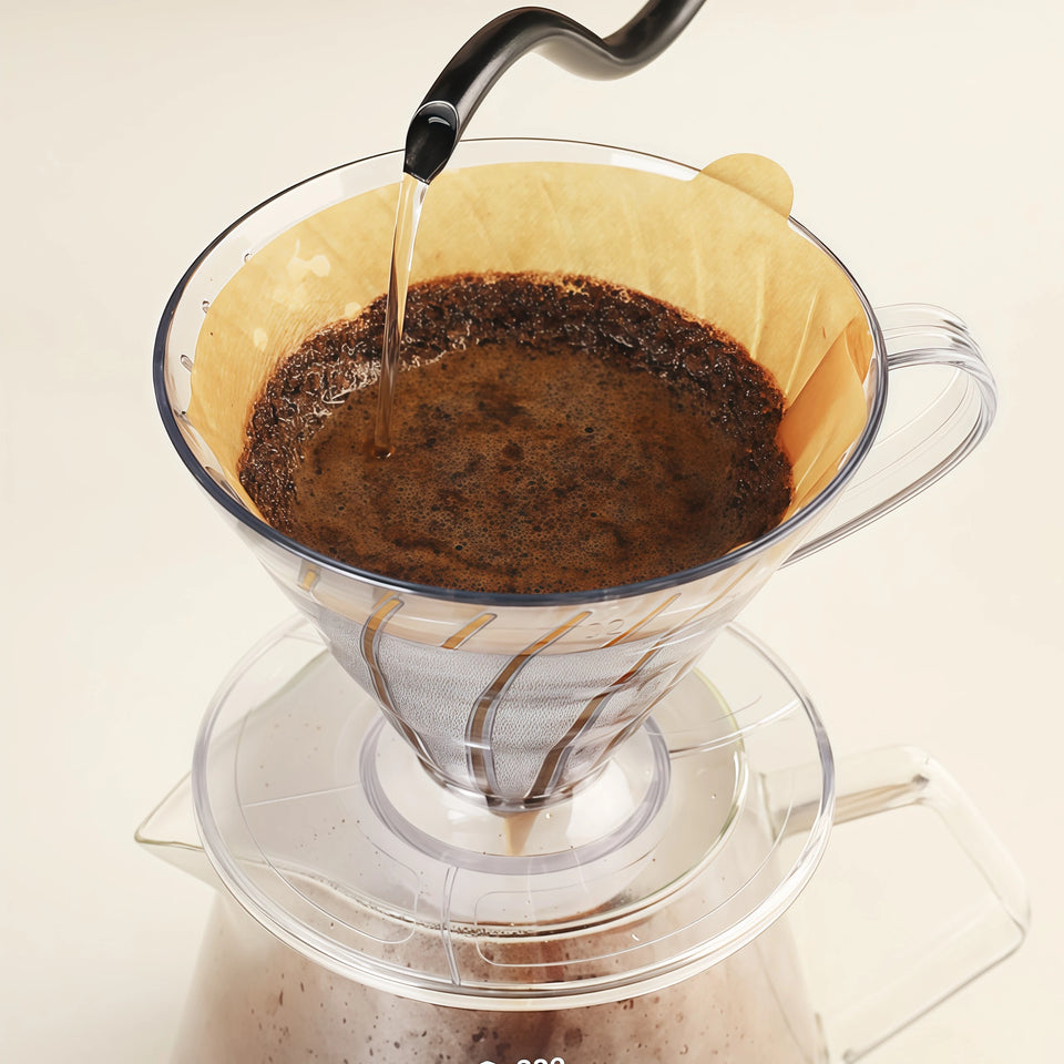 Transparent hand brewed coffee filter cup, home drip coffee filter, coffee enthusiast brewing equipment
