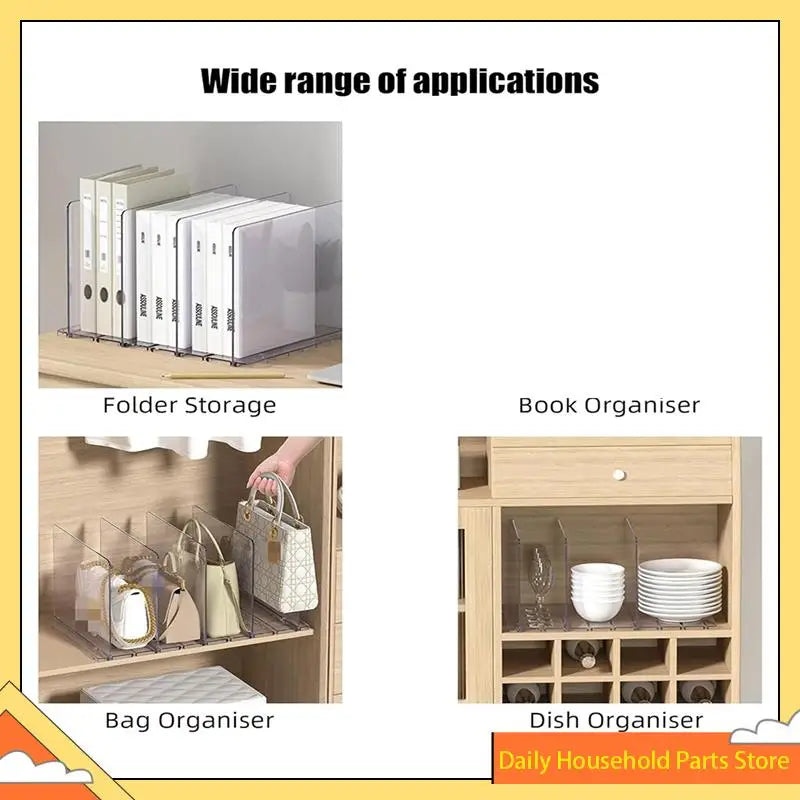Acrylic Desktop File Sorter Organizer, 4 Compartments Mail Organizers For Desk, For Desktop, Shelf, Office,Organizer HOT!