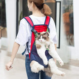 Pet Backpack Carrier for Cats and Dogs, Front Travel Bag, Carrying for Animals, Small and Medium Dogs, Bulldog, Puppy Mochila Pa