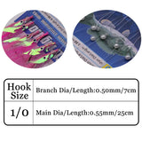 JYJ pack artificial laser fish skin Spanish mackerel hook,fishing sabiki rig string hook for sea fishing