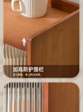 ‌Dustproof Cup Display Cabinet Glass Door Curio Shelf for Coffee Mugs Tabletop Drinkware Organizer for Dining Room/ Bar Counter