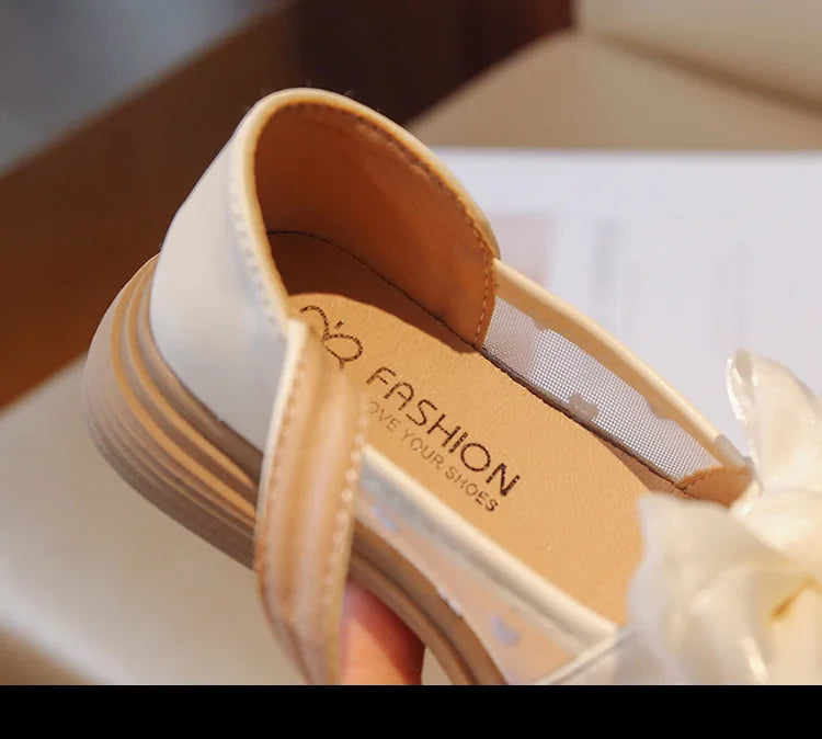 Girl Walking Shoes for Baby Girls Soft Bottom Casual Shoes Spring Autumn Bow Round Toe Princess Dress Soft Sole Non-slip Shoes