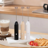 1 electric coffee frother, milk frother, egg beater, handheld 3-speed rechargeable cream maker, 3-speed kitchen mixer