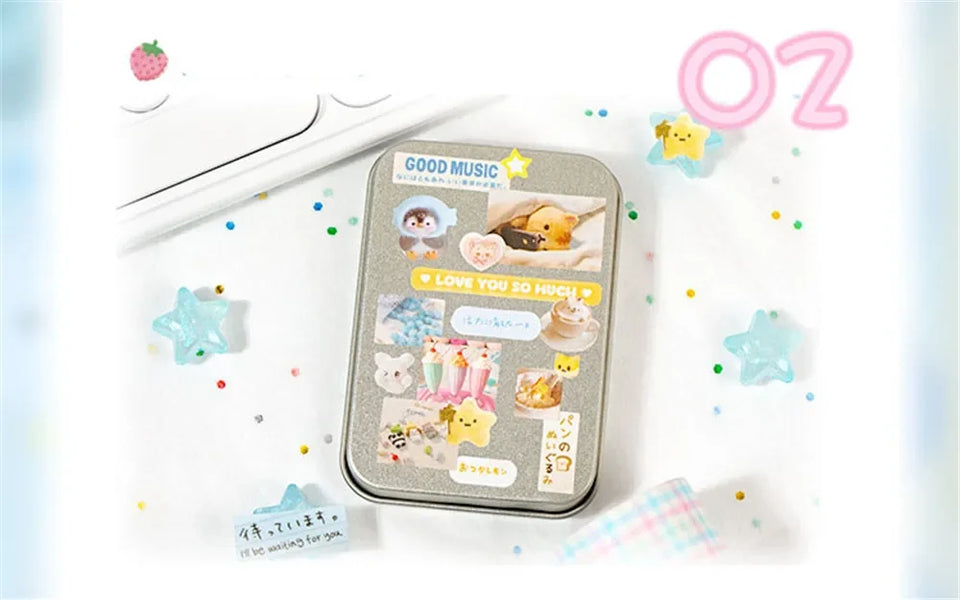 New 1Style 72Pcs/bag Good Mood Maker Cut Film Sticker Book Handbook Scrapbook Phone Case Photo Frame Calendar DIY