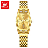 OLEVS Brand Casual Stainless Steel Female Wristwatcch Relogio Feminino Luxury Gold Red Quartz Ladies Watch Fashion Women Watches