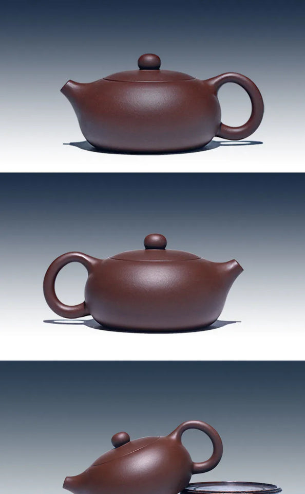 180ml Chinese Yixing Purple Clay Teapot Raw Ore Ball Hole Filter Teapot Custom Zisha Xishi Teaware Handmade Beauty Tea Infuser