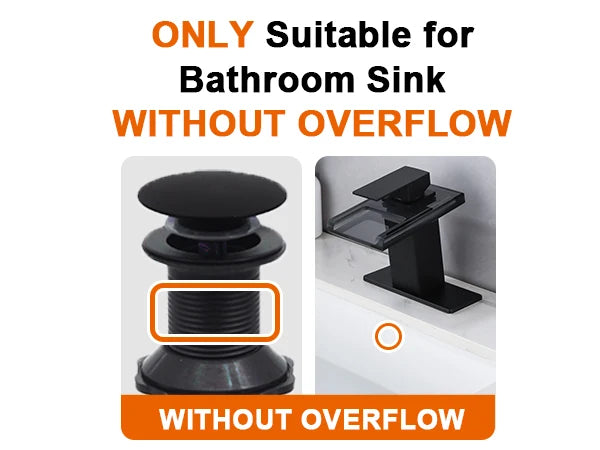 Stainless Steel Bathroom Sink Drain Stopper Without Overflow Fit Lavatory Vanity Vessel Sink Pop Up Drain Assembly Brass Cover