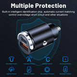 100W USB Car Charger Quick Charge Type C Car Phone Adapter For iPhone Samsung Xiaomi Huawei USB C Fast Charging Charger In Car