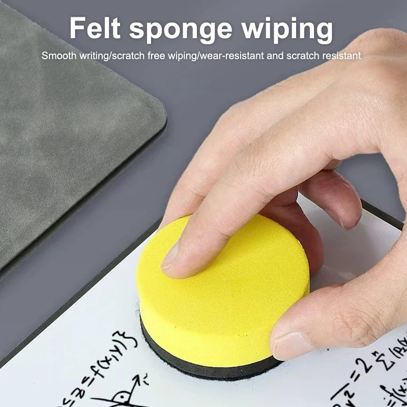 1Pc Reusable Erasable Whiteboard Notebook Leather Portable Drafting Notebook Writing Board Desktop Memo Pad