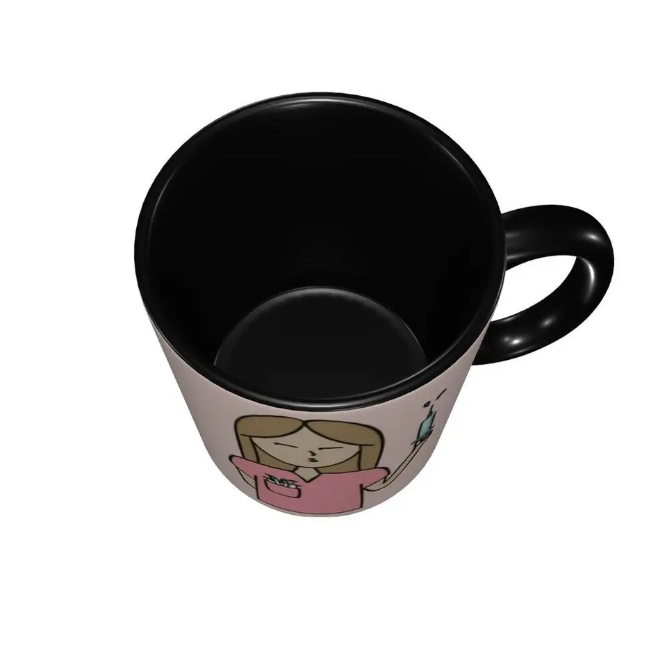 Pink Doctor Nurse Coffee Mugs DIY Customized Enfermera En Apuros Ceramic Milk Tea Mug Cup
