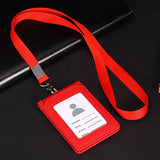 Neck Strap Stationery Business Office School Supplies Card Holder with Lanyard ID Desk Organizer Badge Holder Bus Cards Cover