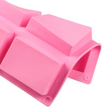 6 grid Handmade Soap Silicon Mold 6 types Floral Pattern Flat Bottom Essential oil Toilet Soap DIY Baking Cake Square Mold
