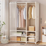 Durable Dustproof Collapsible Closet Large Capacity Wardrobe Easy Assembly Storage Organizer for Bedroom Dorm Daily Arrangement