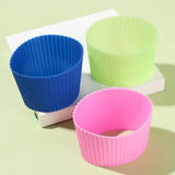 Silicone Cup Sleeve Heat Insulation Bottle Sleeves Non-slip Mug Sleeve Glass Bottle Cover For Mugs Ceramic Coffee Cups Wraps