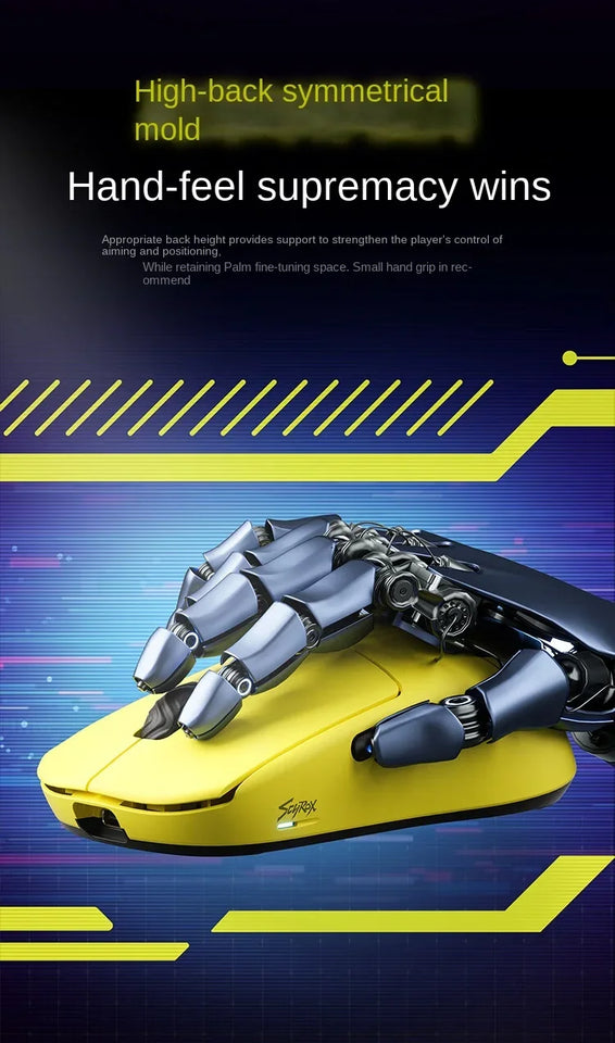 [IN STOCK ] SCYROX V8 8K Wired And Wireless Ultra-Lightweight 36g Gaming Mouse Ergonomics PAW3950 E-Sports Mice PC Gamer Accy