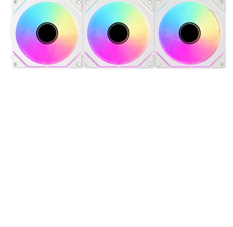 COOLCIRC PC Case Fan 120mm ARGB  Mirror Cycle Light Effect CPU Cooler Fan 4PIN PWM 58.36CFM Fan for Computer Water Cooler
