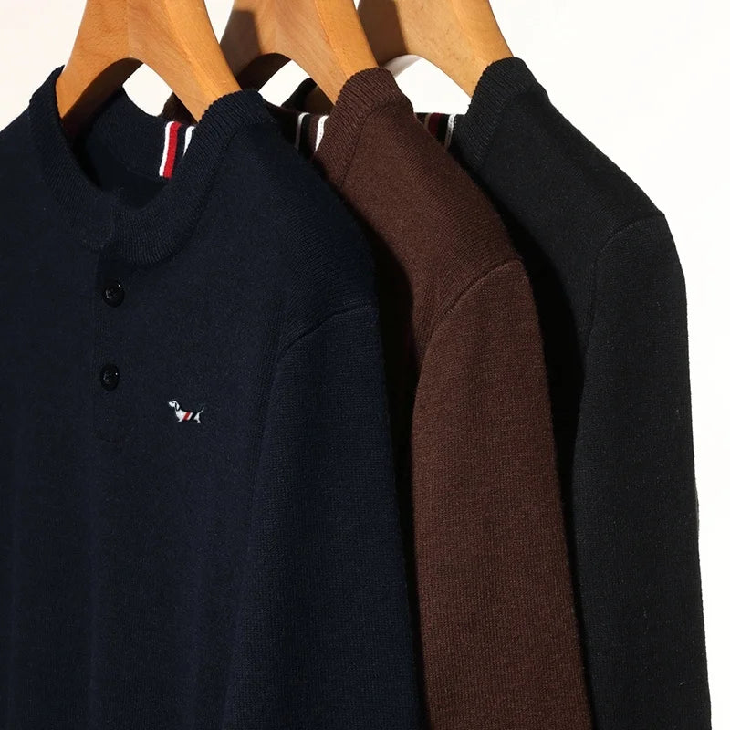 Hot Selling High-Quality Men's Knitted Sweaters New Arrivals O-Neck Wool Cartoon Dog Print Pullover Winter Versatile Menswear