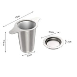 Tea Infuser Basket with Dual Handle Fine Mesh Stainless Steel Cup Loose Leaf Tea Funnel Strainer Tearoom Supplies