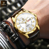 BINBOND New Fashion Mens Casual Sports Watches For Men Retro Big Dial Quartz Watches Classic Leather Business Men Watches B5663